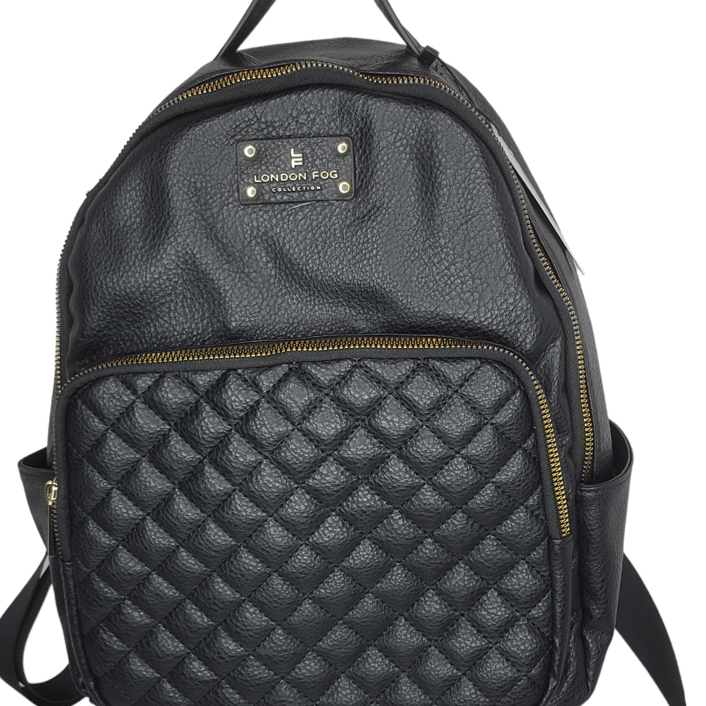 ``P25668 Nwt London Fog Black Backpack